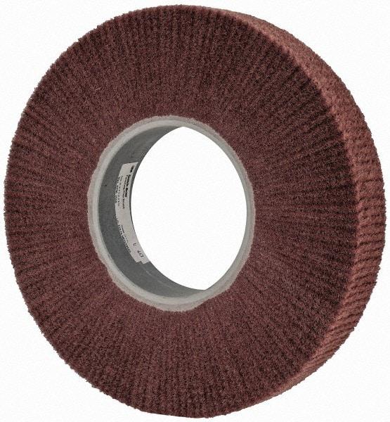 3M - 12" Diam Aluminum Oxide Finishing Flap Wheel - 5" Hole, 2" Wide, Density 3, Nonwoven, Fine Grade, 2,500 Max RPM - Apex Tool & Supply