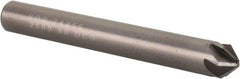SGS - 1/4" Head Diam, 1/4" Shank Diam, 6 Flute 90° Solid Carbide Countersink - Bright Finish, 2" OAL, Single End, Straight Shank, Right Hand Cut - Apex Tool & Supply