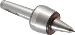 Rohm - MT4 Taper Shank, 2.755" Head Diam 500 Lb Capacity Live Center - 3,800 Max RPM, 2-3/32" Head Length, 1.2598" Point Diam, 2.087" Point Len, 1,100 Lb Max Workpc, 8.583" OAL, Long Point - Apex Tool & Supply