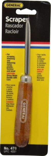 General - Hand Deburring Triangle Tool - Steel Blade, Hole Chamfering - Apex Tool & Supply