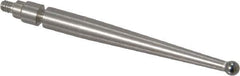 Mitutoyo - 2mm Ball Diam, Carbide, Ball Test Indicator Contact Point - 1.2" Contact Point Length, Use with Mitutoyo 513 Series Dial Test Indicators - Apex Tool & Supply