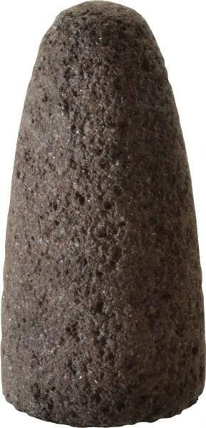 Norton - Type 16, 1-1/2" Max Diam, 3" Head Thickness, 24 Grit Cone - Aluminum Oxide, Very Coarse Grade, 5/8-11 Shank Thread - Apex Tool & Supply