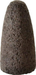 Norton - Type 16, 1-1/2" Max Diam, 3" Head Thickness, 24 Grit Cone - Aluminum Oxide, Very Coarse Grade, 5/8-11 Shank Thread - Apex Tool & Supply