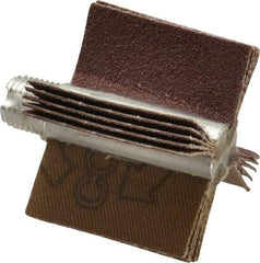 Merit Abrasives - 80 Grit, Coated, Aluminum Oxide Bore Polisher - Medium Grade, 22,000 RPM, Polishes Bores with 1 to 1-1/2" Diam - Apex Tool & Supply
