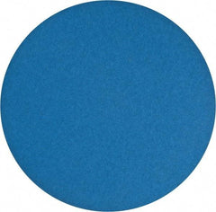 Norton - 16" Diam, 50 Grit Zirconia Alumina Adhesive PSA Disc - Coarse Grade, Blue, Y Weighted Backing, Flexible - Apex Tool & Supply