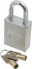 American Lock - 3/4" Shackle Clearance, Keyed Different Tubular Padlock - 5/16" Shackle Diam, Steel - Apex Tool & Supply