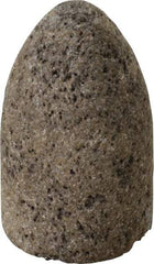Norton - Type 16, 1-1/2" Max Diam, 2-1/2" Head Thickness, 24 Grit Cone - Aluminum Oxide, Very Coarse Grade, 3/8-24 Shank Thread - Apex Tool & Supply