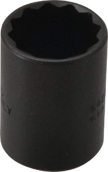 Proto - 7/8", 1/2" Drive, Standard Hand Socket - 12 Points, 1-9/16" OAL, Alloy Steel, Black Finish - Apex Tool & Supply