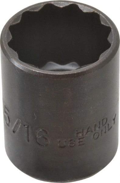 Proto - 15/16", 1/2" Drive, Standard Hand Socket - 12 Points, 1-9/16" OAL, Alloy Steel, Black Finish - Apex Tool & Supply