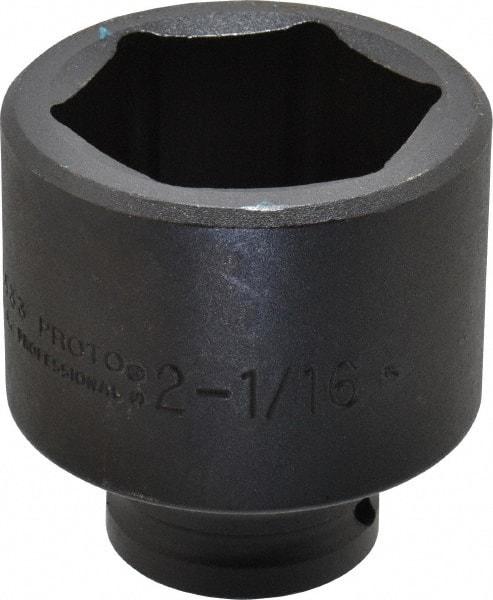 Proto - 3/4" Drive 2-1/16" Standard Impact Socket - 6 Points, 3-3/32" OAL - Apex Tool & Supply