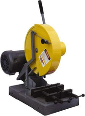 Kalamazoo - 14" Blade Diam, 1" Arbor Hole, Straight Chop & Cutoff Saw - 3,450 RPM, 5 hp, 220/440 Volts, 3 Phase - Apex Tool & Supply