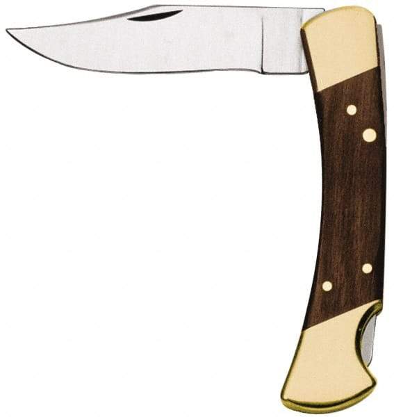 Proto - 3-1/4" Blade, Clip Point Folding Knife - Wood - Apex Tool & Supply