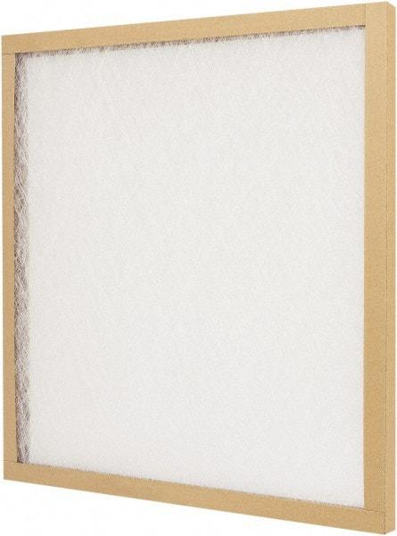 PrecisionAire - 12" Noml Height x 30-5/8" Noml Width x 1" Noml Depth, <20% Capture Efficiency, Panel Air Filter - MERV 4, Fiberglass, Integrated Chipboard Frame, 300 Max FPM, For Any Unit - Apex Tool & Supply