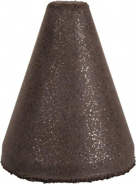 Cratex - 1" Max Diam x 1-1/4" Long, Taper, Rubberized Point - Medium Grade, Silicon Carbide, 1/4" Arbor Hole, Unmounted - Apex Tool & Supply