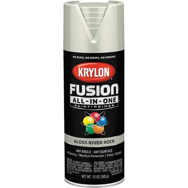Krylon - Spray Paints Type: Acrylic Enamel Spray Paint Color: River Rock - Apex Tool & Supply