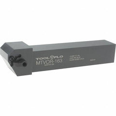 Tool-Flo - External Thread, Right Hand Cut, 1" Shank Width x 1" Shank Height Indexable Threading Toolholder - 6" OAL, T.MA/C 32 Insert Compatibility, MTVO Toolholder, Series On-Edge - Apex Tool & Supply