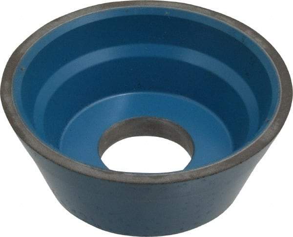 Norton - 3-3/4" Diam, 1-1/4" Hole Size, 1-1/2" Overall Thickness, 120 Grit, Type 11 Tool & Cutter Grinding Wheel - Fine Grade, Diamond, R Hardness, Resinoid Bond - Apex Tool & Supply