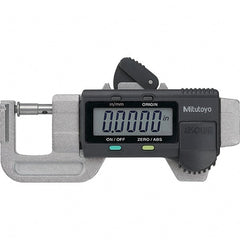 Mitutoyo - Electronic Thickness Gages Minimum Measurement (mm): 0.00 Minimum Measurement (Decimal Inch): 0.0000 - Apex Tool & Supply
