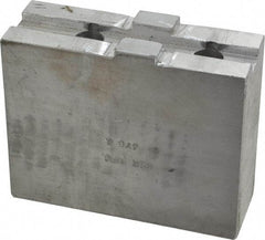 H & R Manufacturing - Tongue & Groove Attachment, Square Soft Lathe Chuck Jaw - Aluminum, 2.12" Btw Mount Hole Ctrs, 4-1/4" Long x 1-1/2" Wide x 3-3/8" High, 1/2" Groove - Apex Tool & Supply