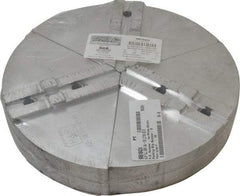H & R Manufacturing - Tongue & Groove Attachment, Round Soft Lathe Chuck Jaw - 3 Jaws, Aluminum, 2-1/2" Btw Mount Hole Ctrs, 6" Long x 12" Wide x 2" High, 1/2" Groove - Apex Tool & Supply