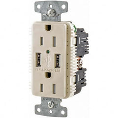 Hubbell Wiring Device-Kellems - USB Receptacles Number of USB Ports: 2 Number of Receptacles: 2 - Apex Tool & Supply