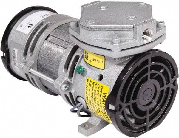 Gast - Diaphragm-Type Vacuum Pumps Horsepower: 1/8 Cubic Feet per Minute: 0.70 - Apex Tool & Supply