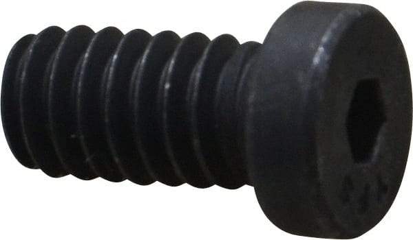 Value Collection - 1/4-20 UNC Hex Socket Drive, Low Socket Cap Screw - Alloy Steel, Black Oxide Finish, Fully Threaded, 1/2" Length Under Head - Apex Tool & Supply