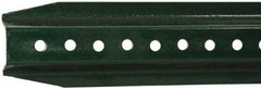 NMC - 6' High, Traffic Sign Post - Steel, 3/8" Hole Diam, Green - Apex Tool & Supply