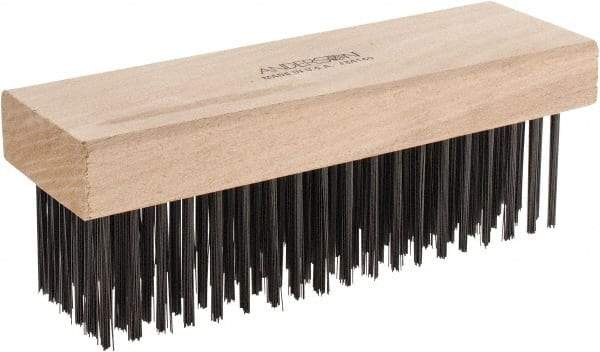 Anderson - 6 Rows x 19 Columns Steel Scratch Brush - 7-1/2" OAL - Apex Tool & Supply