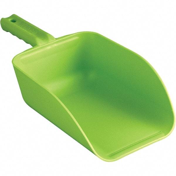 Remco - 82 oz Lime Polypropylene Flat Bottom Scoop - 5.9" Wide x 3.3" Deep Bowl, 4-1/2" Handle Length, 15.1" OAL - Apex Tool & Supply