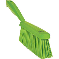 Vikan - 14" OAL, Polyester Staple Set Bench Brush - 2" Bristle Length, 6-3/8" Long Head, Straight Polypropylene Handle, Lime Green - Apex Tool & Supply