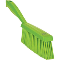 Vikan - 14" OAL, Polyester Staple Set Bench Brush - 2" Bristle Length, 6-3/8" Long Head, Straight Polypropylene Handle, Lime Green - Apex Tool & Supply