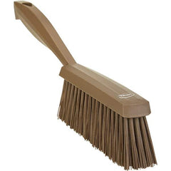 Vikan - 14" OAL, Polyester Staple Set Bench Brush - 2" Bristle Length, 6-3/8" Long Head, Straight Polypropylene Handle, Brown - Apex Tool & Supply