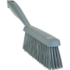 Vikan - 14" OAL, Polyester Staple Set Bench Brush - 2" Bristle Length, 6-3/8" Long Head, Straight Polypropylene Handle, Gray - Apex Tool & Supply