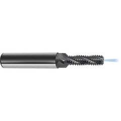 Guhring - M4x0.70 Metric , 3mm Cut Diam, 3 Flute Solid Carbide Helical Flute Thread Mill - Internal Thread, 10.9mm LOC, 48mm OAL, 6mm Shank Diam - Apex Tool & Supply