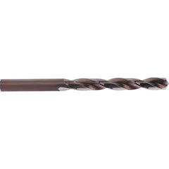 Guhring - 7/32" 135° Cobalt Jobber Drill - Bronze Oxide Finish, Right Hand Cut, Parabolic Flute, Straight Shank, 93mm OAL, Split Point - Apex Tool & Supply