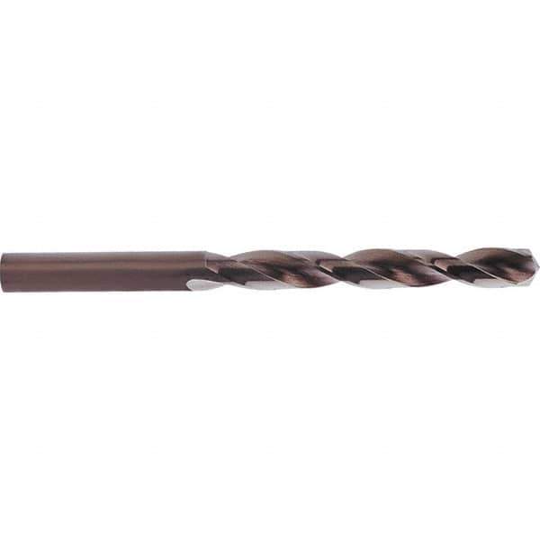 Guhring - Letter E (1/4) 135° Cobalt Jobber Drill - Bronze Oxide Finish, Right Hand Cut, Parabolic Flute, Straight Shank, 101mm OAL, Split Point - Apex Tool & Supply