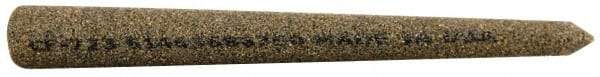 Norton - 3" Long x 5/16" Diam x 5/16" Thick, Aluminum Oxide Sharpening Stone - Round Pointed, Coarse Grade - Apex Tool & Supply