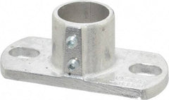 Hollaender - 1-1/4" Pipe, Base Flange, Aluminum Alloy Flange Pipe Rail Fitting - Bright Finish - Apex Tool & Supply
