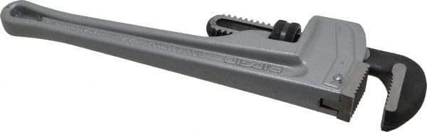 Ridgid - 12" Aluminum Straight Pipe Wrench - 2" Pipe Capacity - Apex Tool & Supply
