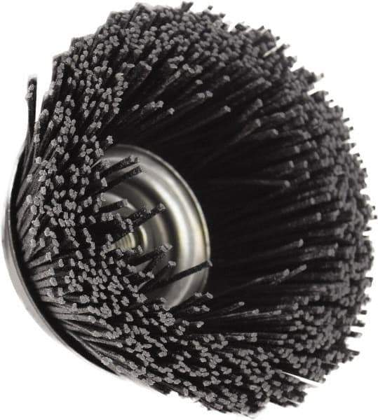 Osborn - 4" Diam, 5/8-11 Threaded Arbor, Silicon Carbide Fill Cup Brush - Silicon Carbide Abrasive Material, 1-1/2" Trim Length, 6,000 Max RPM - Apex Tool & Supply