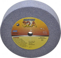 Norton - 6" Diam, 1/2" Hole Size, 1-1/2" Overall Thickness, 46 Grit, Type 6 Tool & Cutter Grinding Wheel - Coarse Grade, Aluminum Oxide, K Hardness, Vitrified Bond, 3,820 RPM - Apex Tool & Supply