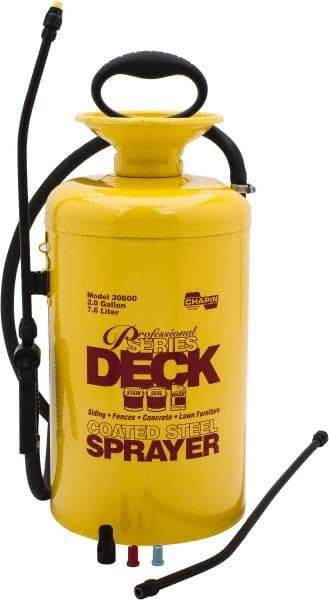 Chapin - 2 Gal Garden Hand Sprayer - Coated Steel Tank, Reinforced Hose, For Deck & Yard Applications - Apex Tool & Supply