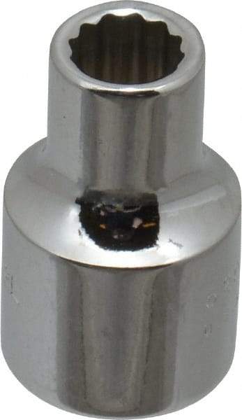 Proto - 3/8" Drive, Standard Hand Socket - 12 Points, 1-3/32" OAL, Chrome Finish - Apex Tool & Supply