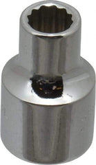 Proto - 3/8" Drive, Standard Hand Socket - 12 Points, 1-3/32" OAL, Chrome Finish - Apex Tool & Supply