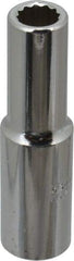 Proto - 1/2" Drive, Deep Hand Socket - 12 Points, 3-1/4" OAL, Chrome Finish - Apex Tool & Supply