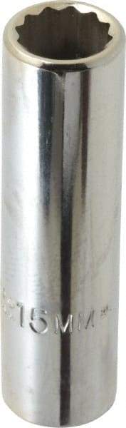 Proto - 1/2" Drive, Deep Hand Socket - 6 Points, 3-1/4" OAL, Chrome Finish - Apex Tool & Supply