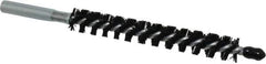 Schaefer Brush - 4" Brush Length, 1/2" Diam, Nylon Single Stem, Single Spiral Condenser Tube Brush - 6-1/4" Long, Nylon, 12-24 Female Connection - Apex Tool & Supply