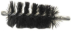 Schaefer Brush - 5" Brush Length, 3-1/4" Diam, Nylon Single Stem, Single Spiral Tube Brush - 7-1/4" Long, Nylon, 1/4" NPSM Male Connection - Apex Tool & Supply