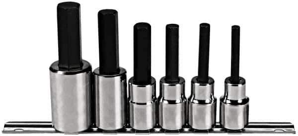 Proto - 6 Piece 1/2" Drive Metric Hex Bit Socket Set - 6 to 17mm Hex - Apex Tool & Supply
